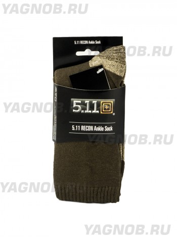Тактические термоноски 5.11 RECON, Ankle Sock, цвет олива/серый, арт TAC-6260