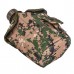 Армейская фляга (фляжка) пластиковая 1 литр,  в камуфлированном чехле с алюминиевым котелком, цвет Марпат (Marpat)
