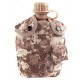 Армейская фляга пластиковая 1 литр,  в камуфлированном чехле с алюминиевым котелком, цвет Digital Desert