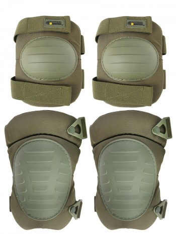 Комплект: Налокотники и Наколенники Gongtex Tactical Protection, арт GK08K, цвет Олива (Olive)