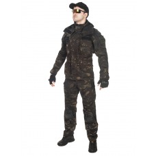 Костюм тактический мужской демисезонный GONGTEX Rescuer, цвет Черный Мультикам (Multicam Black)