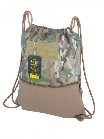 Компактный армейский Вещмешок Gongtex Sports Bag, 18 л, арт 0488,  цвет Мультикам (Multicam)
