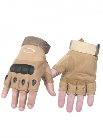 Тактические перчатки беспалые Factory Pilot Gloves, арт OK-323, цвет Койот (Coyote)