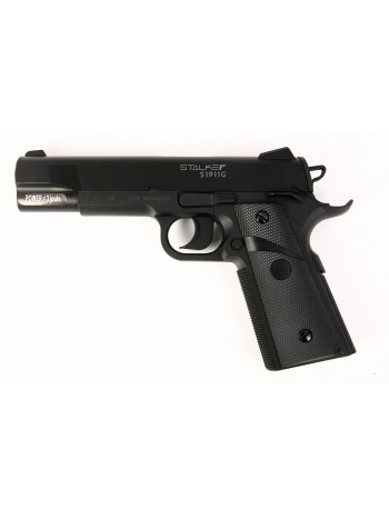 Пневматический пистолет Stalker S1911G, черный, +250 шариков ВВ, Cal 4,5 мм, арт. ST-12051G
