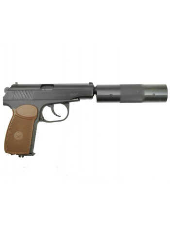 Пневматический пистолет МР 654К-22 с фальшглушителем 4,5 мм