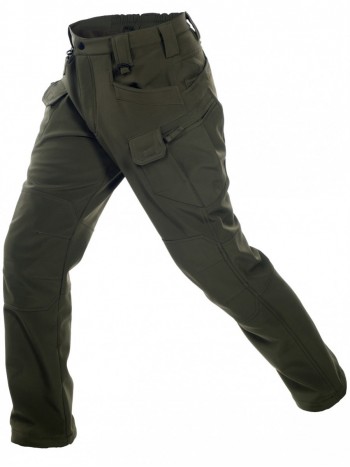 Брюки тактические мужские Софтшелл Gongtex Assault Softshell Pants, осень-зима, цвет Олива (Olive)