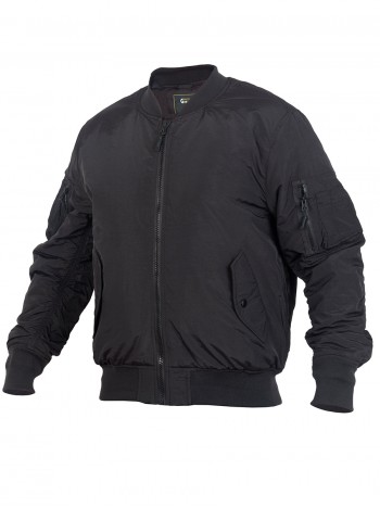 Куртка Пилот мужская утепленная (бомбер), GONGTEX Tactical Soft Flight Jacket, осень-зима, цвет Черный (Black)