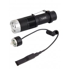 Сверхмощный подствольный тактический фонарь, аккумуляторный, Zoom X 1-2000, арт. MS-1405 (АКБ, кронштейн, выносная кнопка и зарядка в комплекте)