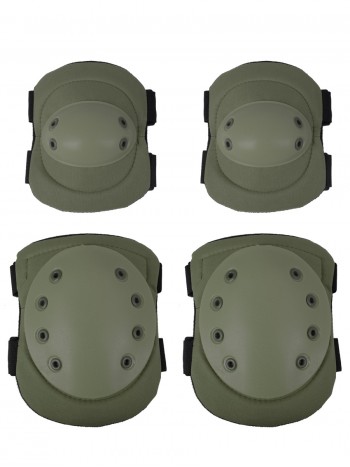 Комплект: Налокотники и Наколенники Tactical Protection, арт Y04, цвет Олива (Olive)