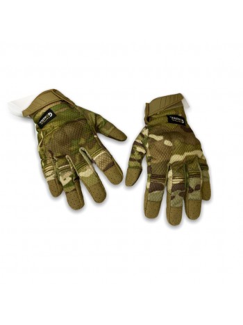 Тактические Перчатки GONGTEX Tactical Gloves, арт. 0056, цвет Мультикам (Multicam)