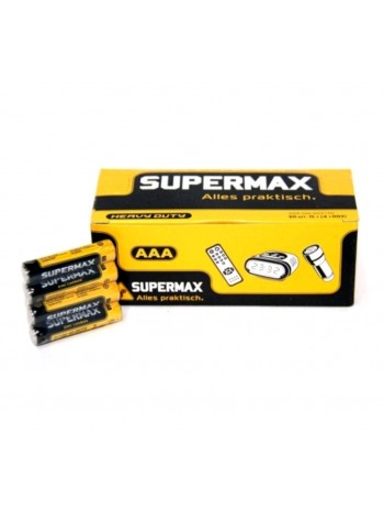 Марганцево-цинковая батарейка Supermax R3, 1.5V (уп. 60 шт)