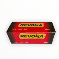Солевая батарейка Revolta 1.5V, R03, AAA Size (уп. 60 шт)